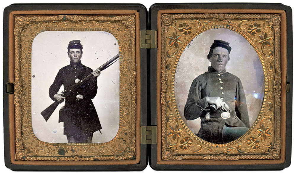 Sixth plate tintypes by an unidentified photographer. Michael Huston Collection.