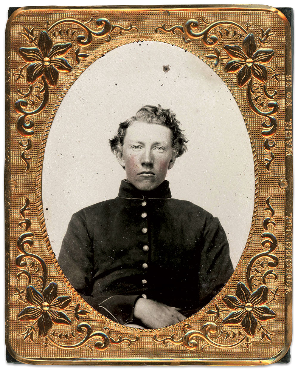 Charles A. Foss. Ninth-plate ambrotype by an unidentified photographer.