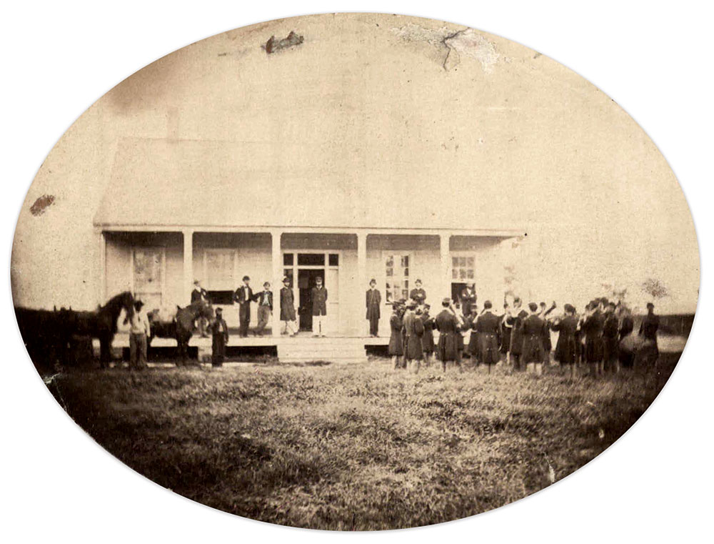 “New headquarters at Port Hudson.” Albumen print by an unidentified photographer. U.S. Army Education and Heritage Center.