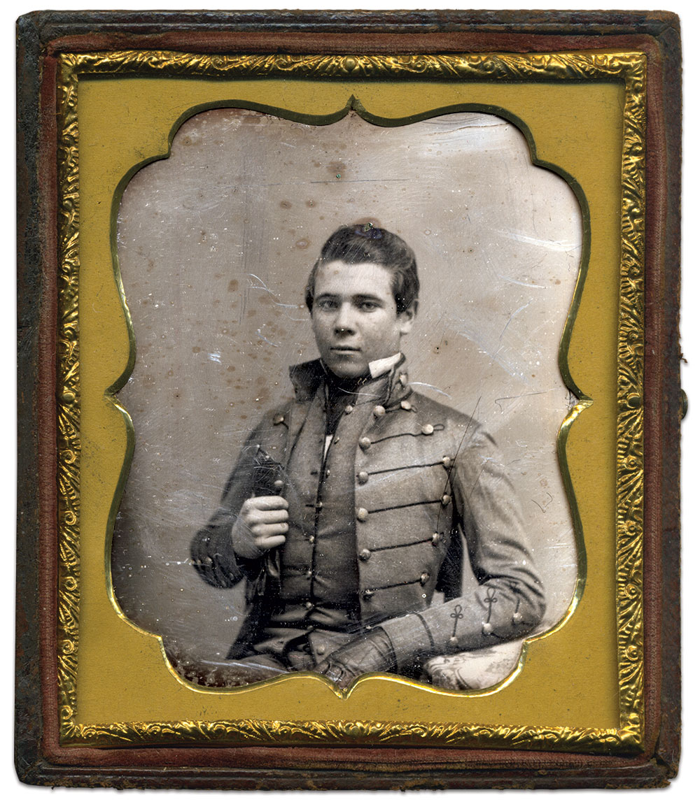 Cadet Micah Jenkins, circa 1854. Sixth-plate daguerreotype by an anonymous photographer. Richard Ferry Collection.