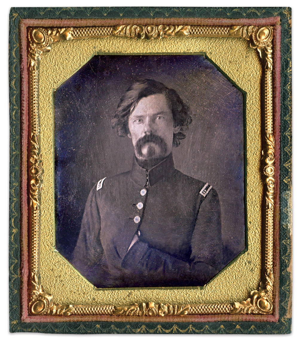 Will’s father, Capt. James W. Anderson of the 2nd U.S. Infantry, suffered a mortal wound in the Mexican War Battle of Churubusco. Sixth-plate daguerreotype by an unidentified photographer.