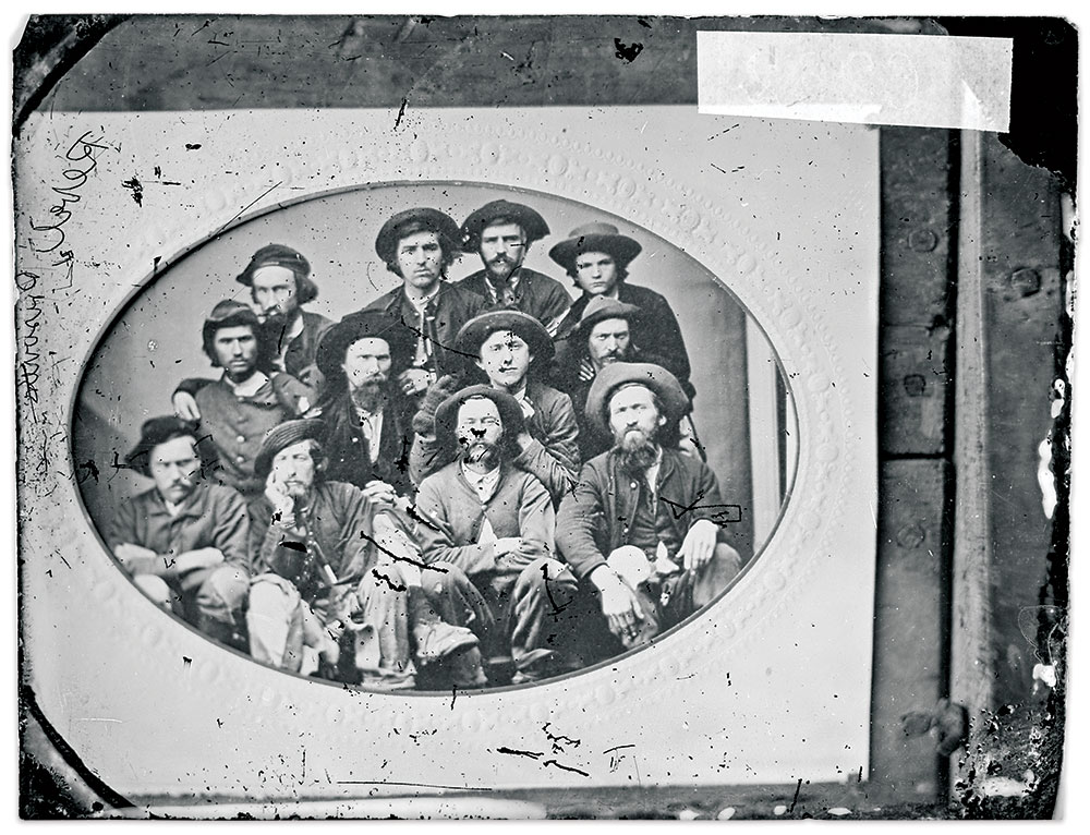 National Archives negative. How this glass copy negative misidentified as rebel prisoners came to be part of the collection of Mathew Brady negatives purchased by the National Archives remains a mystery. Glass copy negative. National Archives.