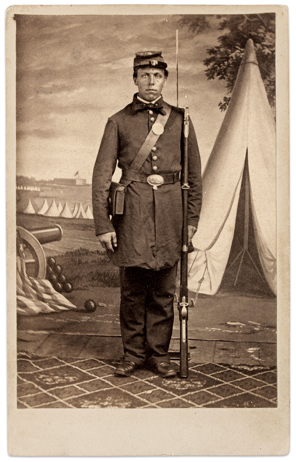 Carte de visite of an unidentified infantryman. Buck Zaidel Collection.