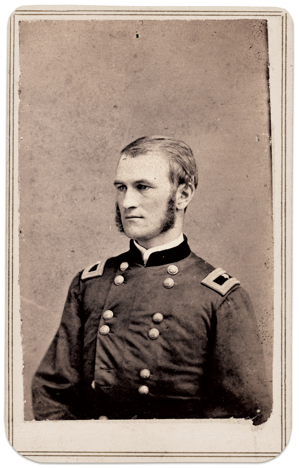 Carte de visite by Bowman & Rawson of Peruand La Salle, Ill. National Portrait Gallery.