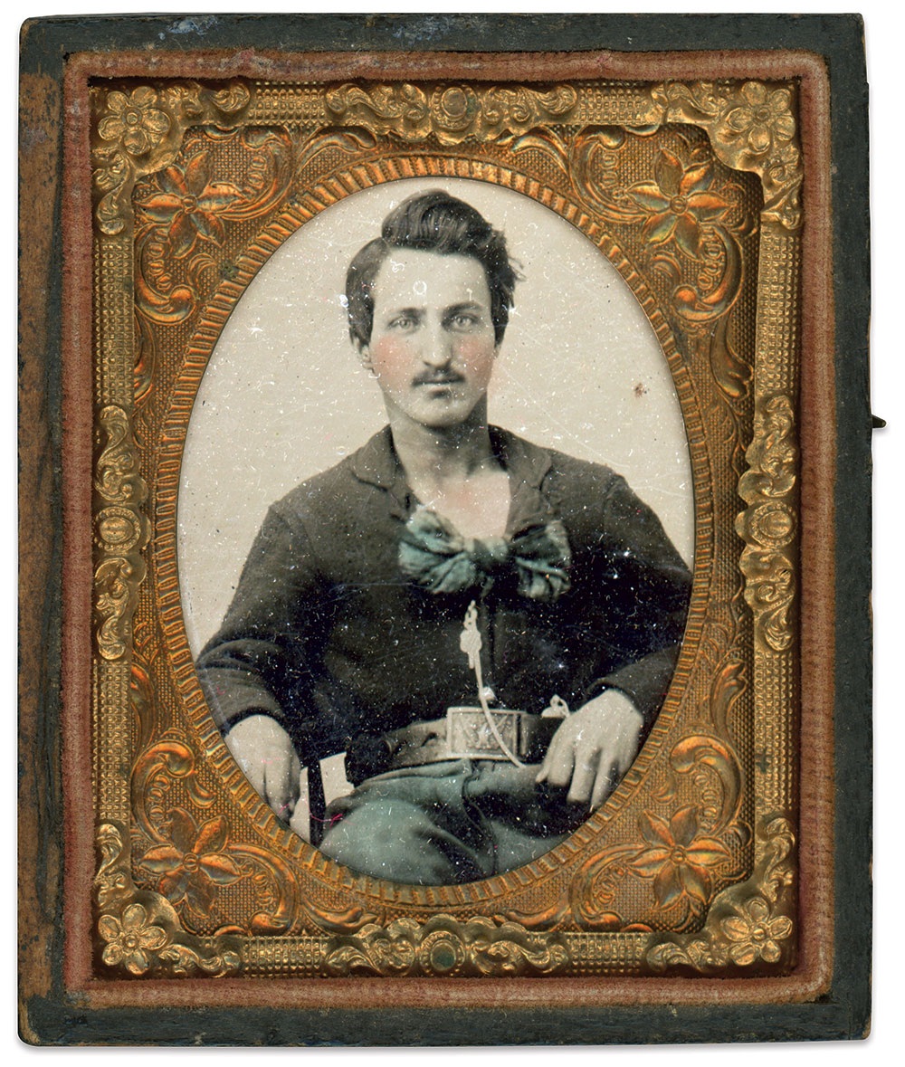 Seth Bowe. Ninth-plate tintype by an unidentified photographer.