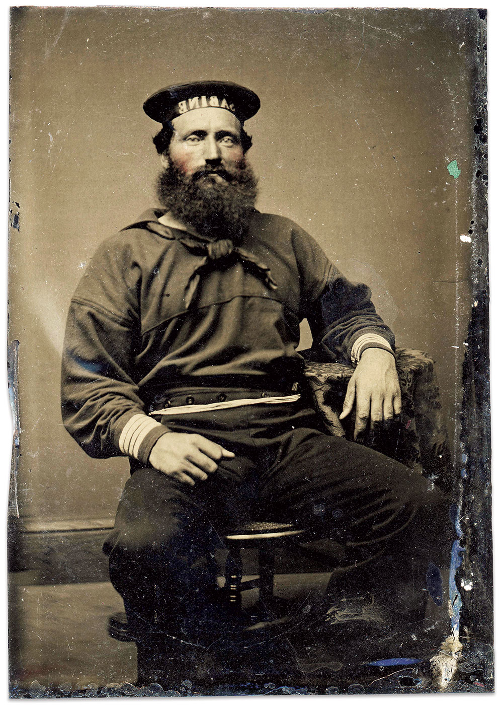 Irregular-size tintype by an unidentified photographer.