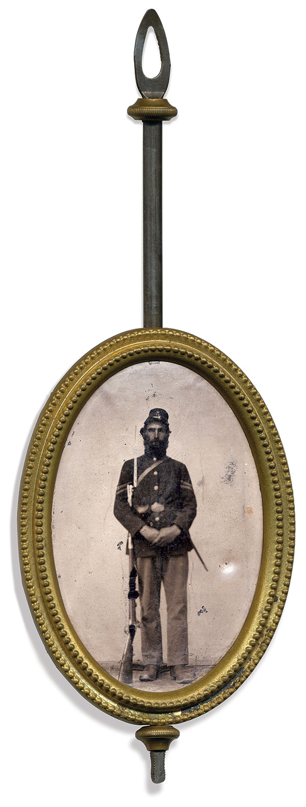 Quarter-plate tintype (trimmed) by an unidentified photographer. Dan Schwab Collection.